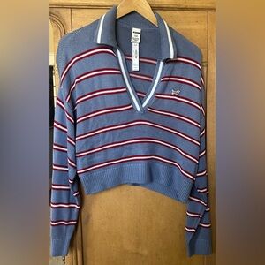 PINK Cropped Sweater - Ladies S